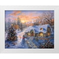 thumbnail image 1 of Boehme, Nicky 14x12 White Modern Wood Framed Museum Art Print Titled - Christmas Cottage, 1 of 4