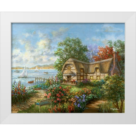 Boehme, Nicky 14x12 White Modern Wood Framed Museum Art Print Titled - Seacove Cottage