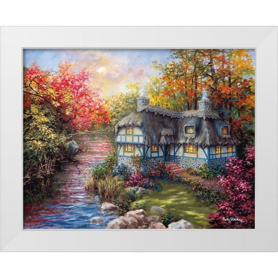 Boehme, Nicky 18x15 White Modern Wood Framed Museum Art Print Titled - Theres No Place Like Home