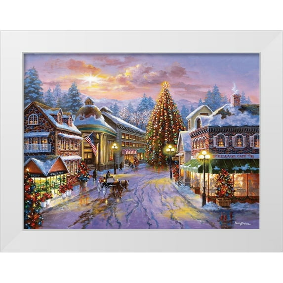 Boehme, Nicky 24x19 White Modern Wood Framed Museum Art Print Titled - Christmas Eve