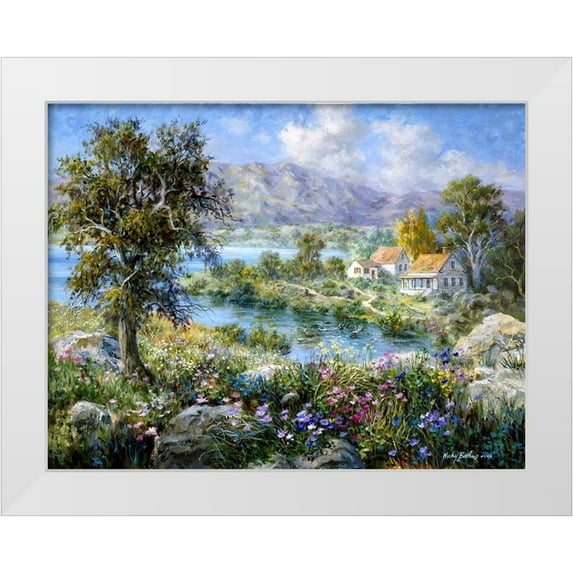 Boehme, Nicky 24x19 White Modern Wood Framed Museum Art Print Titled - Enchanted Cottage