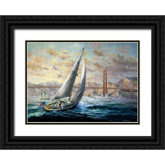 Boehme, Nicky 32x24 Black Ornate Wood Framed with Double Matting Museum Art Print Titled - Golden Gate