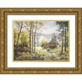 thumbnail image 1 of Boehme, Nicky 32x24 Gold Ornate Wood Framed with Double Matting Museum Art Print Titled - Friends, 1 of 4