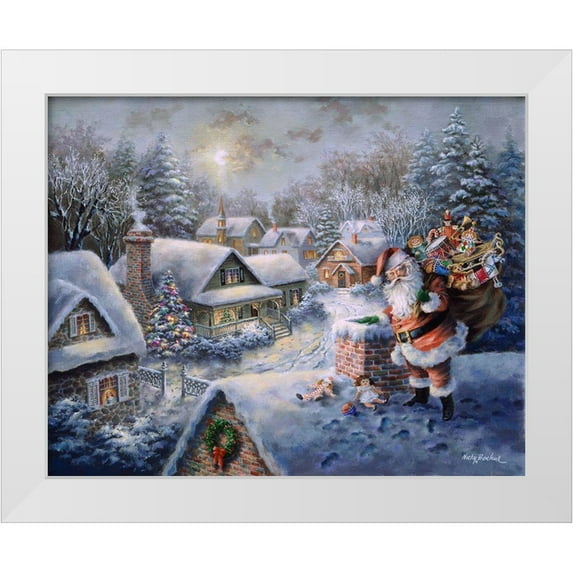 Boehme, Nicky 32x26 White Modern Wood Framed Museum Art Print Titled - Bringing Joy And Happiness