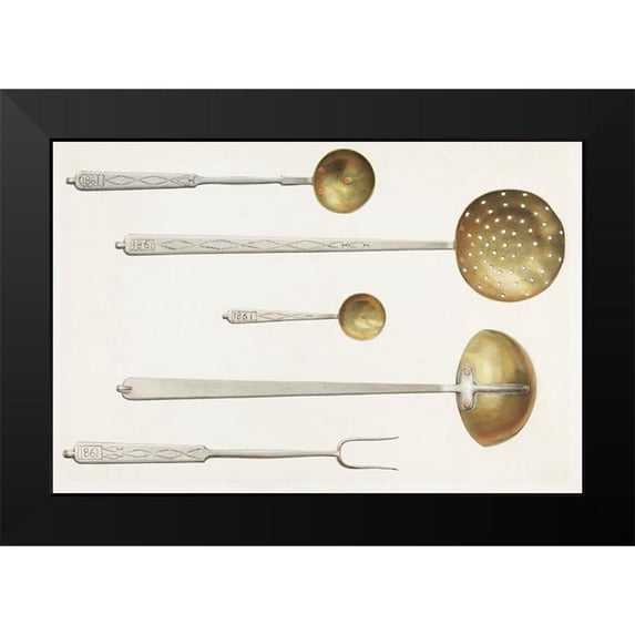 Boehmer, Fritz 14x11 Black Modern Framed Museum Art Print Titled - Kitchen Utensils 1939