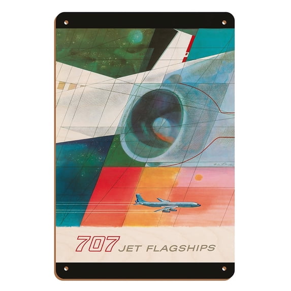 Boeing 707 Jet - Vintage Airline Travel Poster by Herbert Danska c.1957 ...