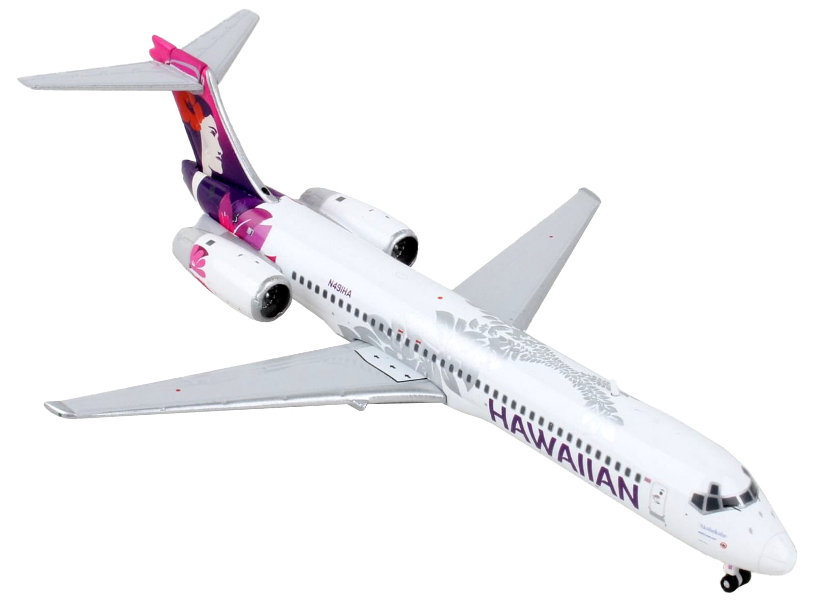 Boeing 717 Commercial Aircraft Hawaiian Airlines White with Pink