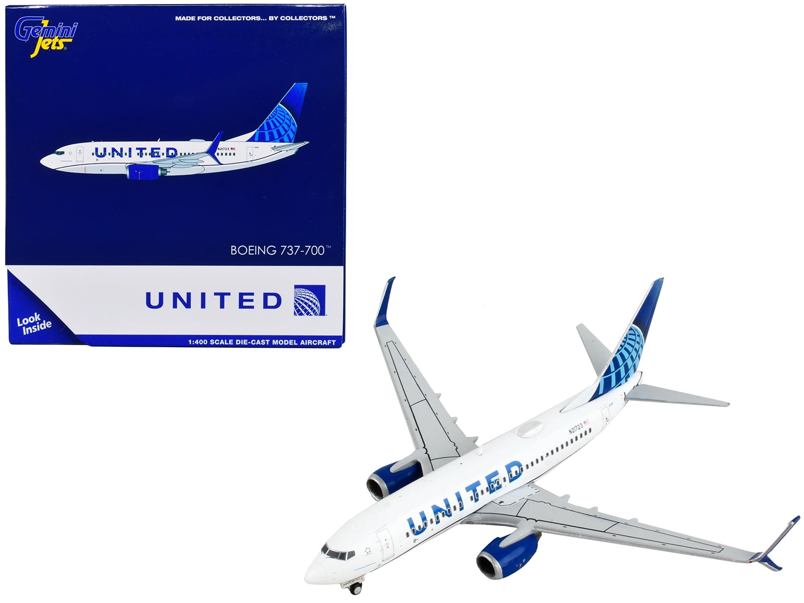 Boeing 737-700 Commercial Aircraft United Airlines White with Blue