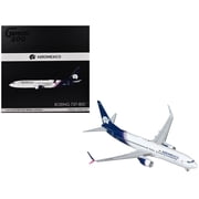 Boeing 737-800 Commercial Aircraft AeroMexico N957AM White with Dark Blue Tail Gemini 200 Series 1/200 Diecast Model Airplane by GeminiJets