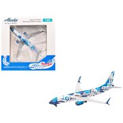 Boeing 737-800 Commercial Aircraft "Alaska Airlines - Salmon People Livery" N559AS Blue and White 1/500 Diecast Model Airplane by Herpa