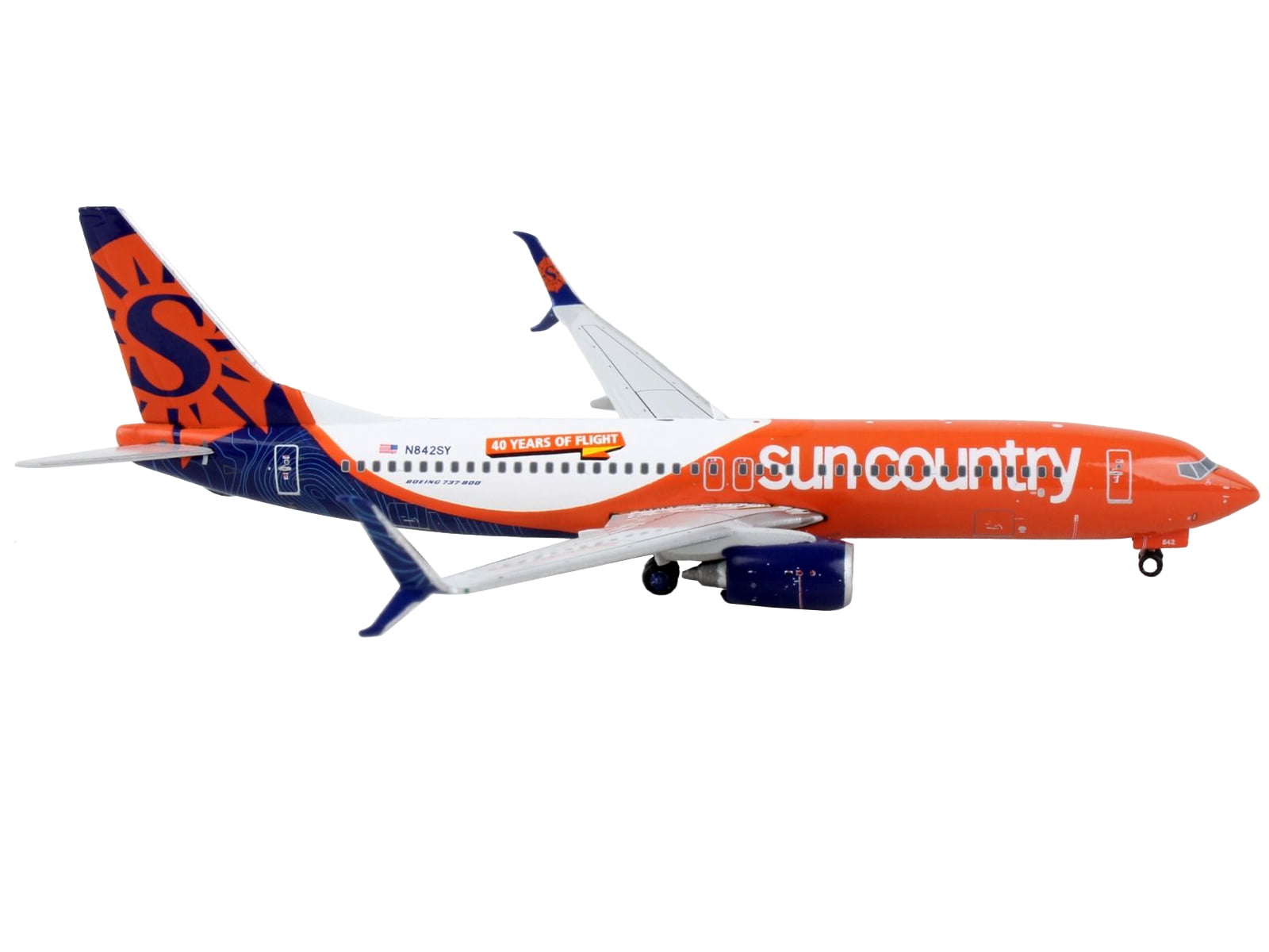 Boeing 737800 Commercial Aircraft "Sun Country Airlines" Orange and