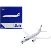 Boeing 737-800 Commercial Aircraft "Utair" White with Blue Tail Stripes 1 400 Diecast Model Airplane by GeminiJets