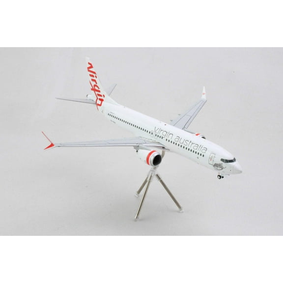 Boeing 737 MAX 8 Commercial Aircraft "Virgin Australia" (VH-8IA) White w/Red Graphics 1/200 Diecast Model Airplane by GeminiJets