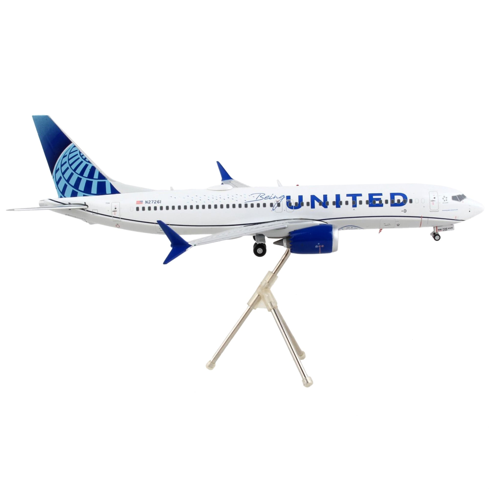 United Airlines Boeing 737 MAX 8 Diecast Model Airplane