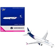 Boeing 737 MAX 9 Commercial Aircraft "Aeromexico" N804AM White with Blue Tail 1/400 Diecast Model Airplane by GeminiJets
