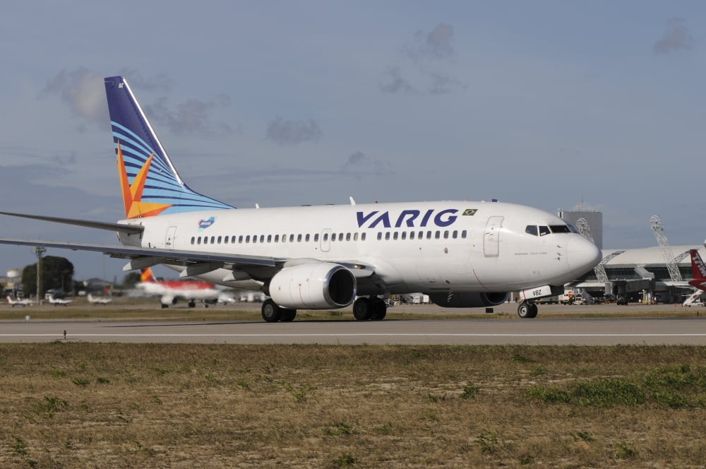 Boeing 737 from Varig Brazilian airline taken at Natal airport Brazil Canvas Art - Riccardo NiccoliStocktrek Images (17 x 12)