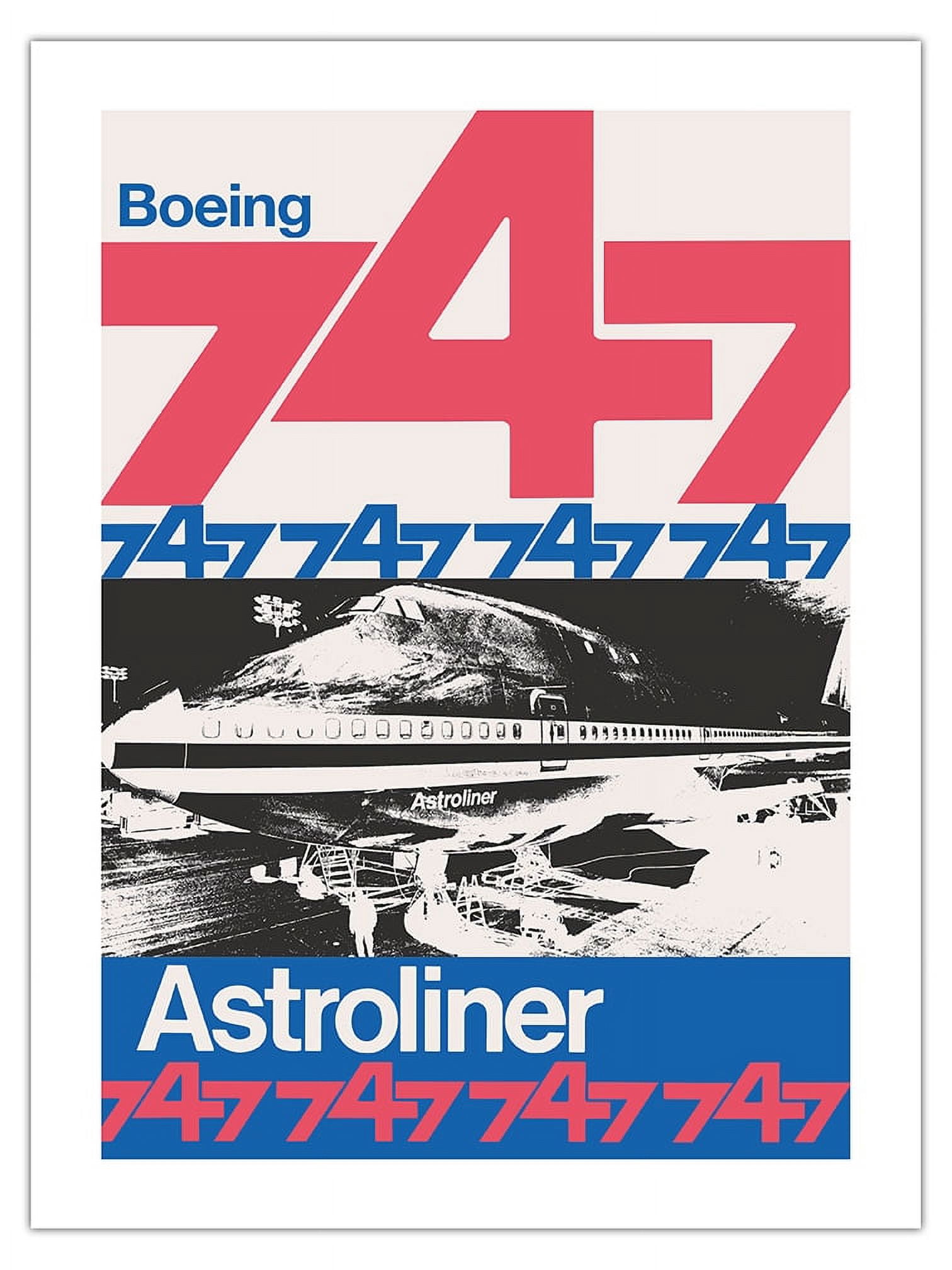 Boeing 747 Jet - Astroliner - Vintage Airline Travel Poster by Peter ...