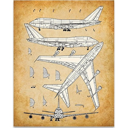 Boeing 747 sp Jet Aircraft Aviation Patent Print - 11x14 Unframed Patent Print - Great Gift for Aviation Geeks