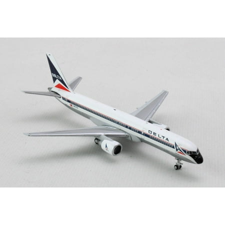 Boeing 757-200 Commercial Aircraft "Delta Air Lines" (N607DL) White with Blue Stripes 1/400 Diecast Model Airplane by GeminiJets