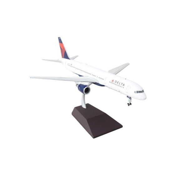 Boeing 757-200 Commercial Aircraft "Delta Air Lines" White with Red and Blue Tail 1/200 Die Cast Model Airplane by GeminiJets