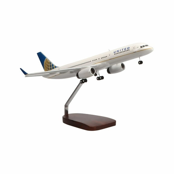 Boeing 757-200 United Airlines (Continental Merger Livery) Large Mahogany Model