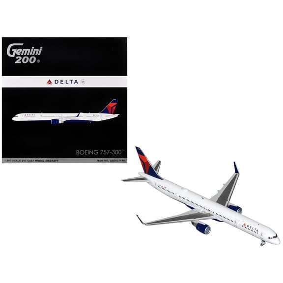 Boeing 757-300 Commercial Aircraft "Delta Air Lines" (N595NW) White with Blue and Red Tail 1/200 Diecast Model by GeminiJets