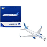 Boeing 767-300ER Commercial Aircraft "United Airlines" N670UA White with Blue Tail 1/400 Diecast Model Airplane by GeminiJets