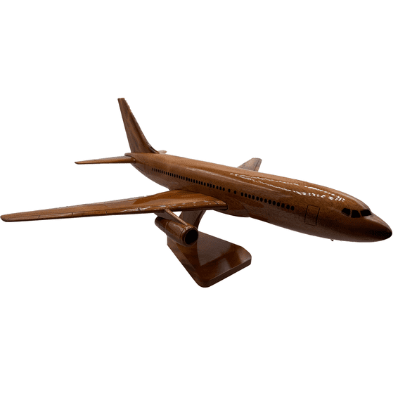 Boeing 767 Mahogany Wood Desktop Airplane Model