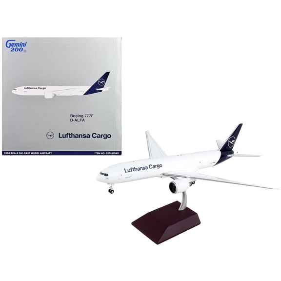 Boeing 777F Commercial Aircraft "Lufthansa Cargo" White with Blue Tail "Gemini 200" Series 1/200 Diecast Model Airplane by GeminiJets