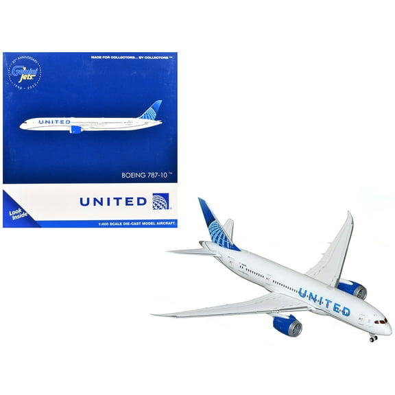 Boeing 787-8 Commercial Aircraft "United Airlines" (N26902) White with Blue Tail 1/400 Diecast Model Airplane by GeminiJets