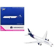 Boeing 787-9 Commercial Aircraft "Aeromexico" N815AM White with Blue Tail 1/400 Diecast Model Airplane by GeminiJets