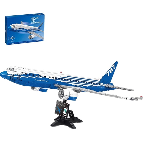 Boeing 787 Airplane Building Blocks Sets Concorde Building Kits Collectible Plane for Aviation Enthusiast Aircraft Model Toys Gift for Adults Kids Teens 1349PCS