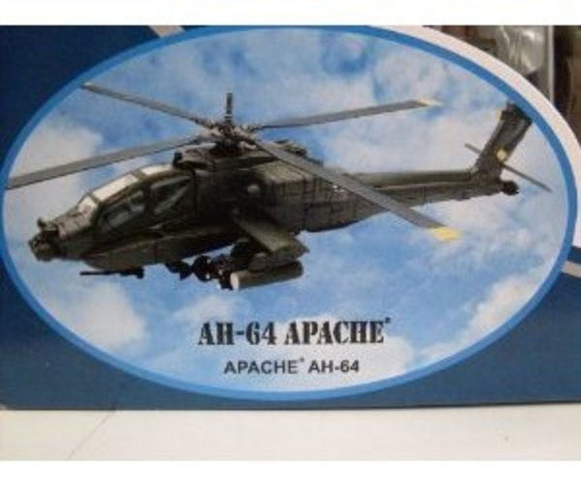 Boeing AH64 Apache Diecast Military Helicopter 155 Scale Model Kit