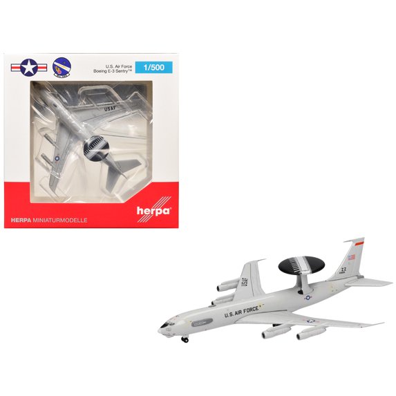 Boeing E-3 Sentry Aircraft "Kadena Air Base" US Air Force 1/500 Diecast Model Airplane by Herpa