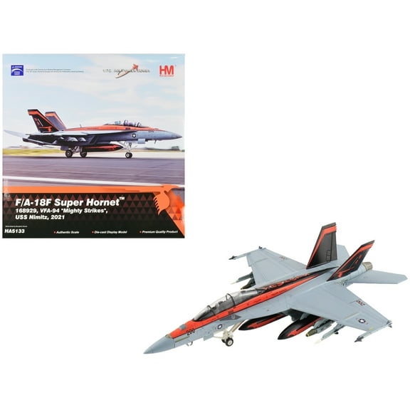 Boeing F/A-18F Super Hornet Fighter Aircraft "USS Nimitz" (2021) US Navy "Air Power Series" 1/72 Diecast Model by Hobby Master