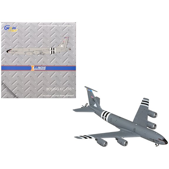 Boeing KC-135R Stratotanker Aircraft "Illinois Air National Guard" United States Force (63-7981) Gray "Gemini Macs" Series 1/400 Diecast Model Airplane by GeminiJets