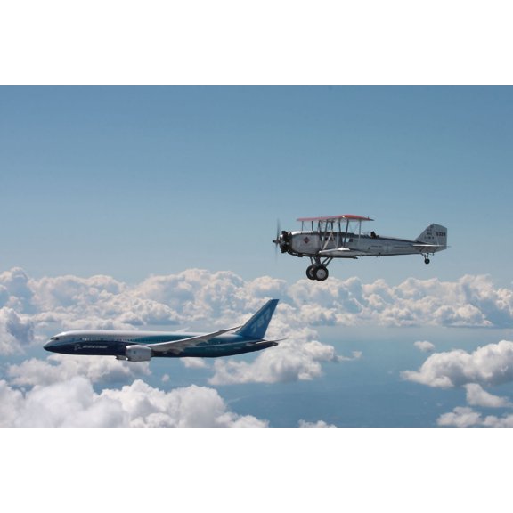 Boeing Legacy Poster Flight Aviation Art Poster 24x36 Multi-Color Square Adults Best Posters