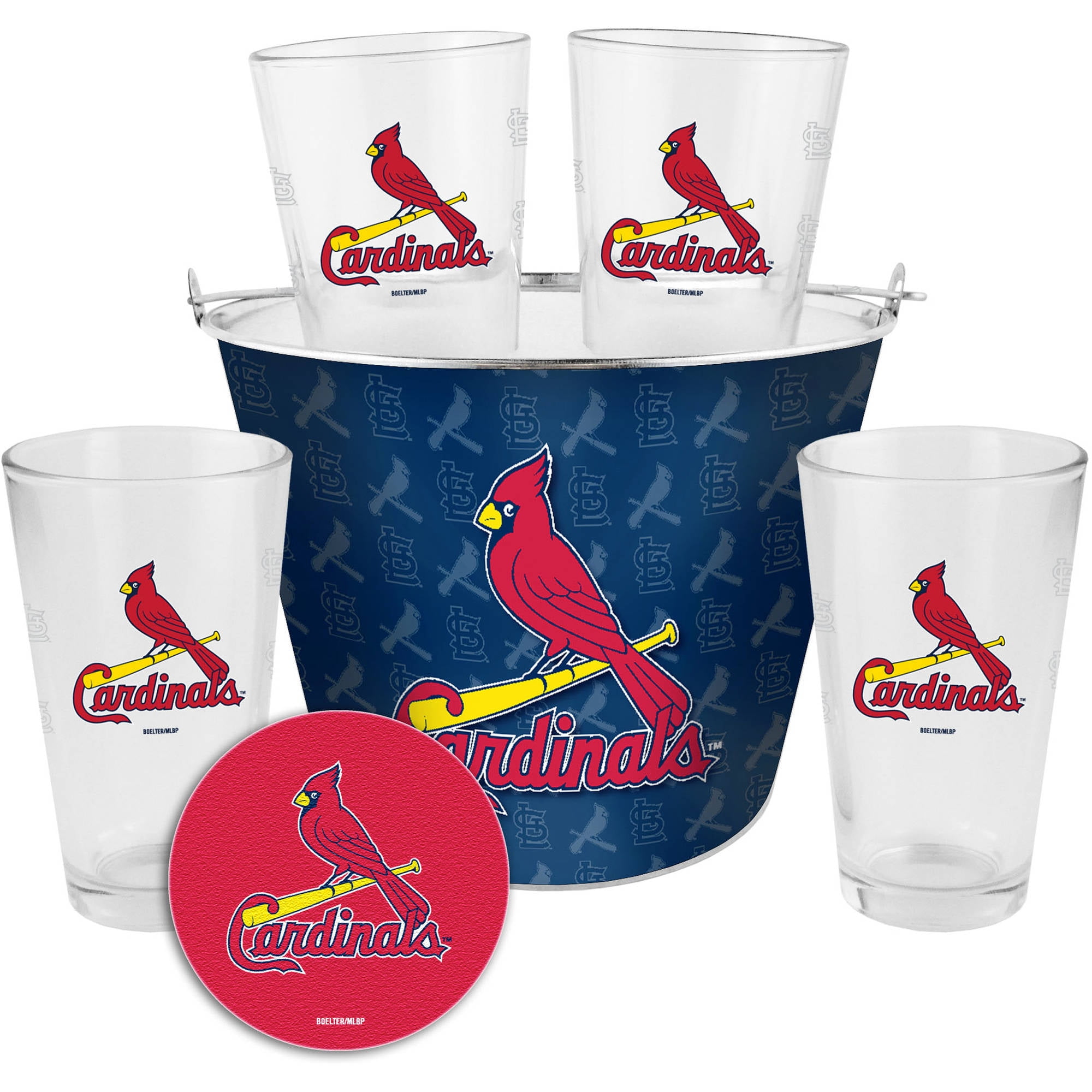 Boelter Brands MLB Gift Bucket Set, St Louis Cardinals