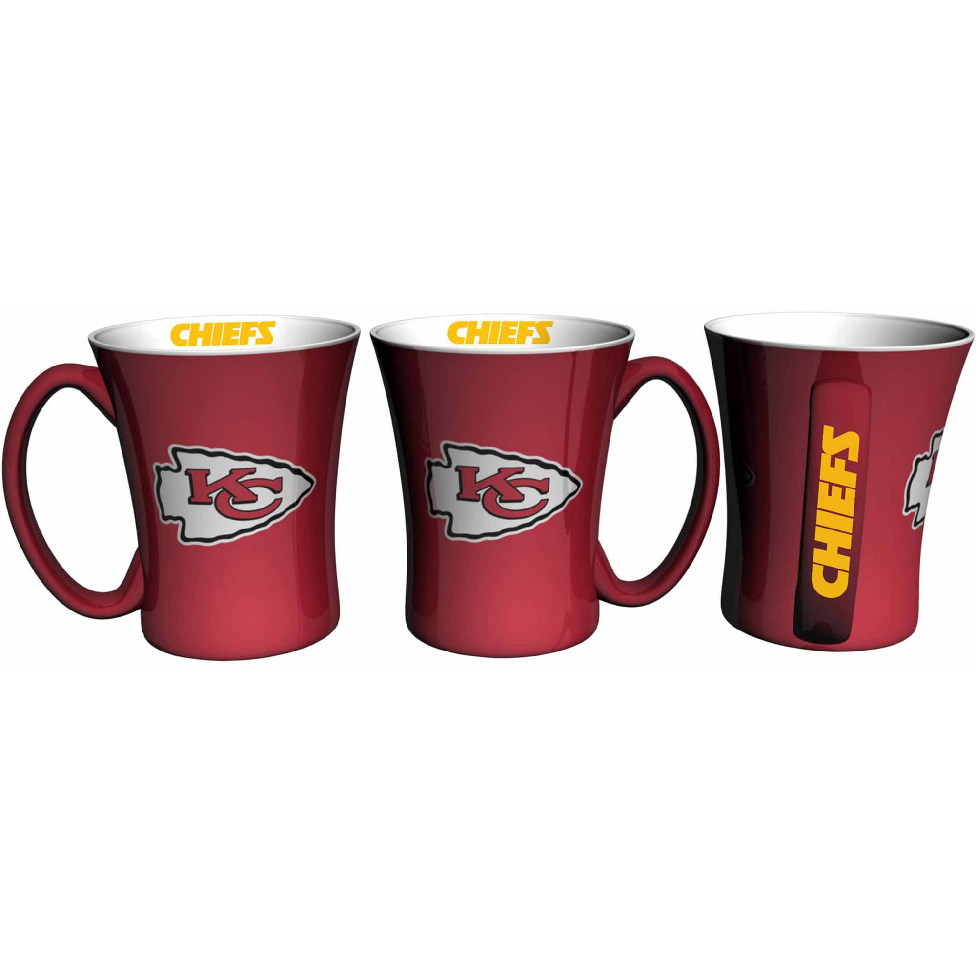 Boelter Brands NFL Set of Two 14 Ounce Victory Mugs, Kansas City Chiefs 