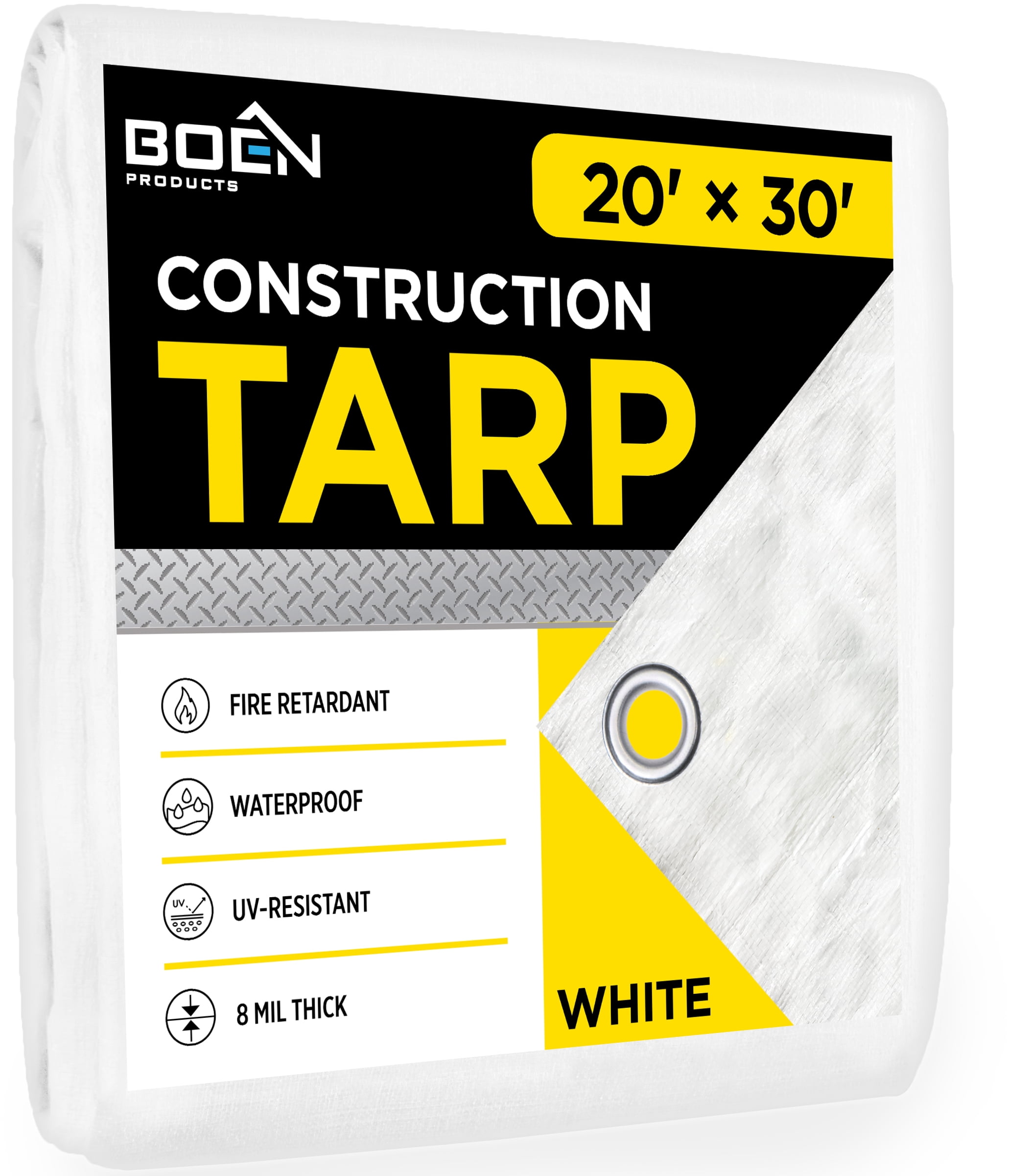 Boen FR Tarps White 10x10 Weave 20' x 30'