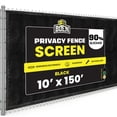 thumbnail image 1 of Boen Privacy Fence Netting Black 10' x 150', 1 of 8