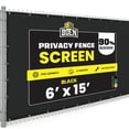 thumbnail image 1 of Boen Privacy Fence Screen 6' x 15' Black, 90% Privacy for Chain Link Fence, Yard & Patio, 1 of 8
