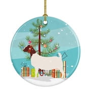 Boer Goat Christmas Ceramic Ornament