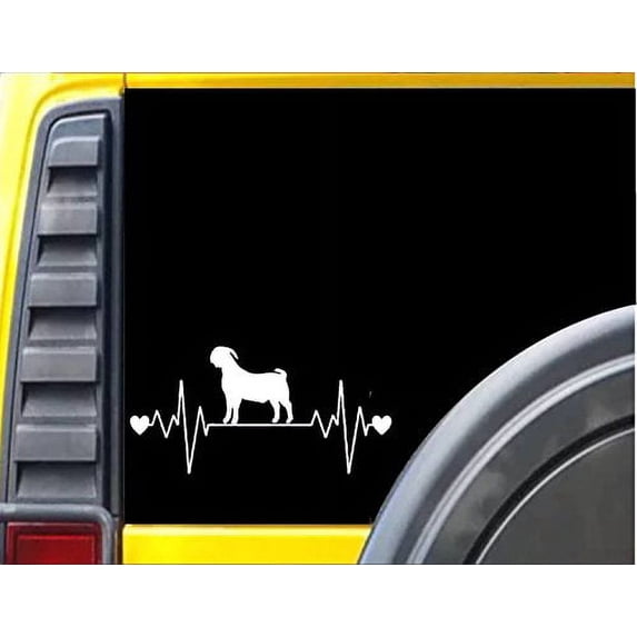 Boer Goat Lifeline Heartbeat *J388* 8 inch wide Decal Sticker *