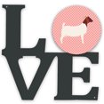 thumbnail image 1 of Boer Goat Pink Check Metal Wall Artwork LOVE, 1 of 2
