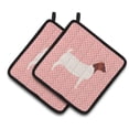 thumbnail image 1 of Boer Goat Pink Check Pair of Pot Holders, 1 of 1