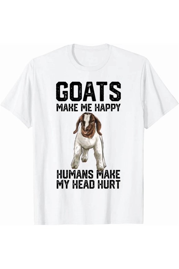 Boer Goats Make Me Happy Humans Make My Head Hurt T-Shirt