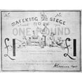thumbnail image 1 of Boer War Currency 1900. Nsiege Note For 1 Pound Issued At Mafeking South Africa March 1900. Poster Print by, 1 of 1