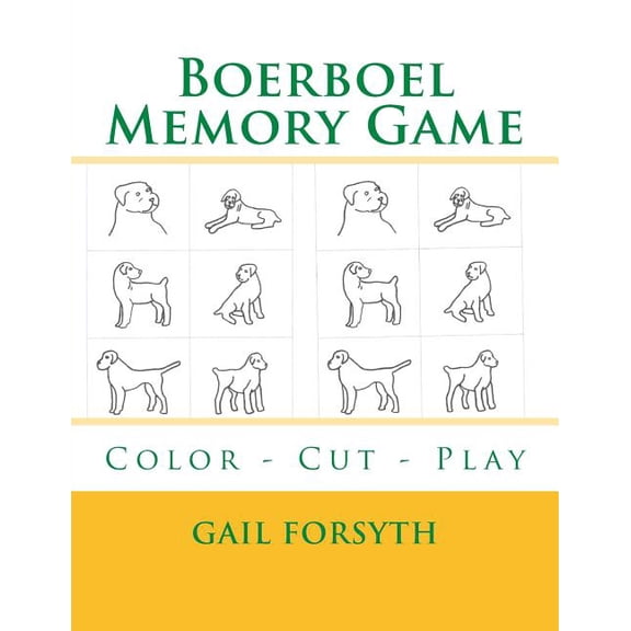 Boerboel Memory Game: Color - Cut - Play, (Paperback)