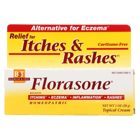 Boericke & Tafel Florasone Relief for Itches & Rashes Cream, 1 Oz